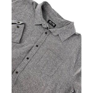 Line of Trade Mens Gray Textured Long‎ Sleeve Button Up Shirt Size 3XL